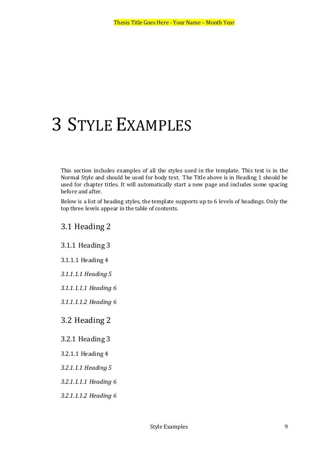 Board of graduate studies thesis format