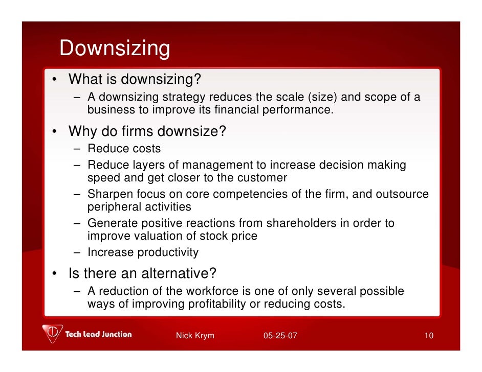 Management Termination, Downsizing, Layoffs
