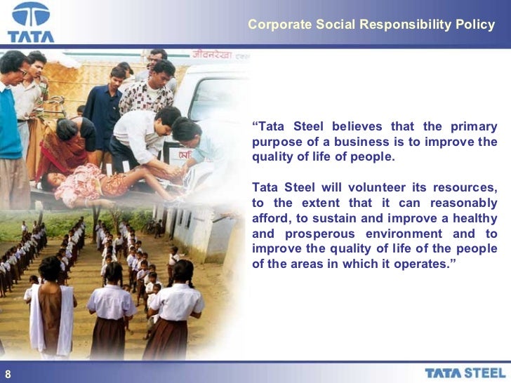 Corporate social responsibility a case study of tata group