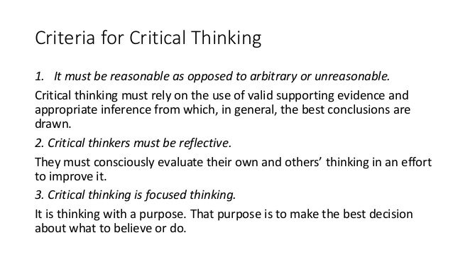 8 characteristics of critical thinking