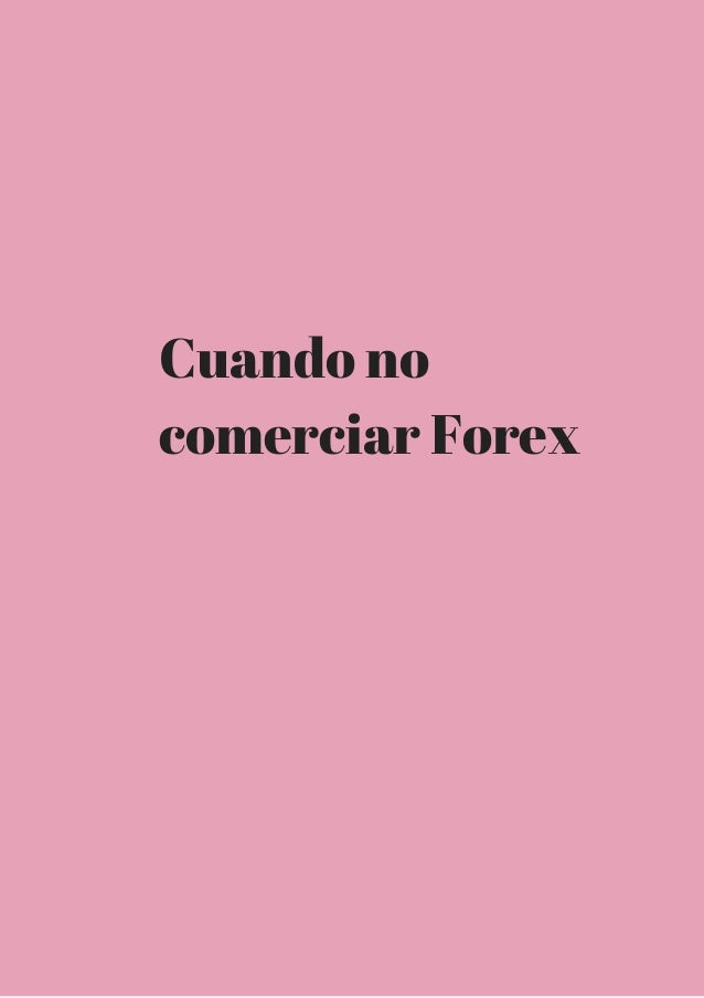 Comerciar en forex