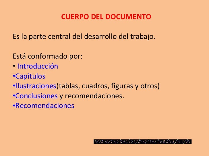 Como Hacer El Cuerpo De Un Trabajo es.slideshare.net