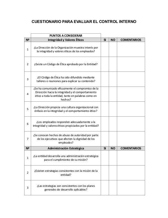 preguntas y respuestas entrevista de trabajo administrativo cuestionario para evaluar el control interno preguntas y respuestas entrevista de trabajo administrativo cuestionario para evaluar el control interno