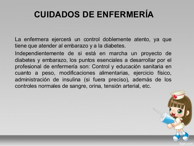 Cuidados de enfermeria en pacientes con diabetes gestacional