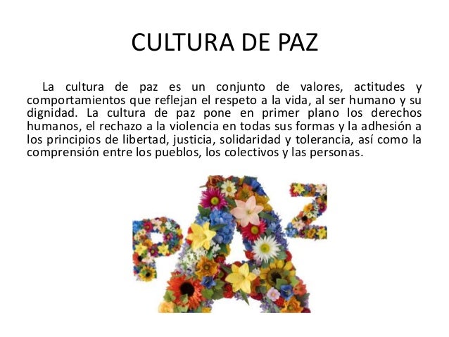 Cultura de paz
