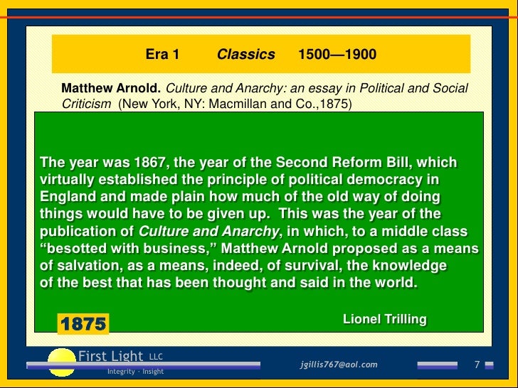 culture and anarchy an essay in political and social criticism culture and anarchy an essay in political and social criticism