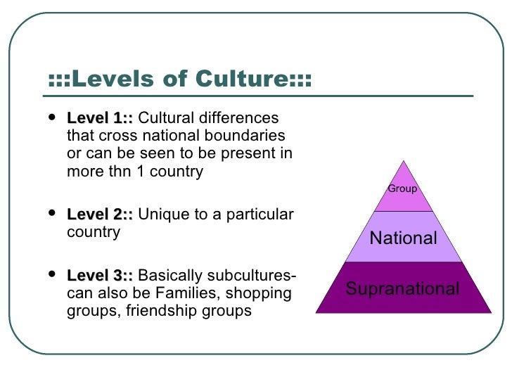 Culture, Subculture And Cross Culture