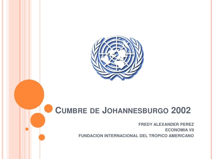 Cumbre De Johannesburgo 2002