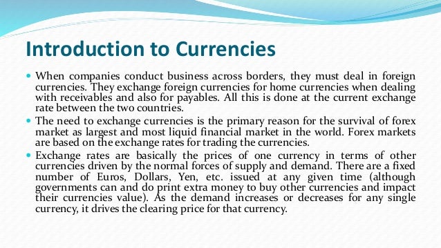 Introduction of currency