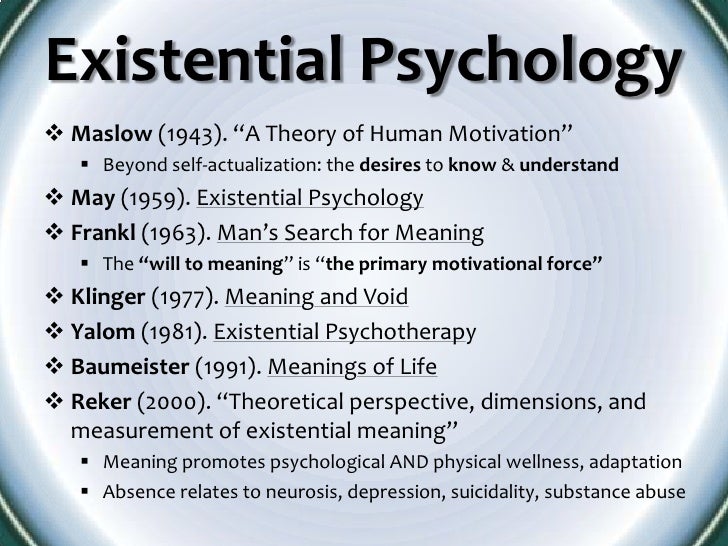 humanistic existential perspective