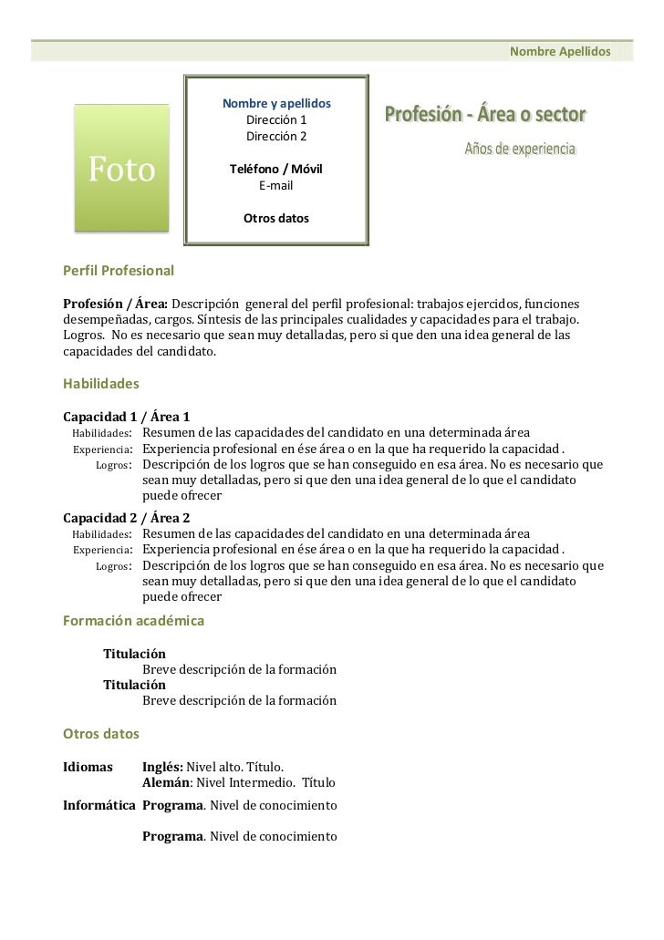 curriculum vitae modelo funcional curriculum vitae modelo funcional