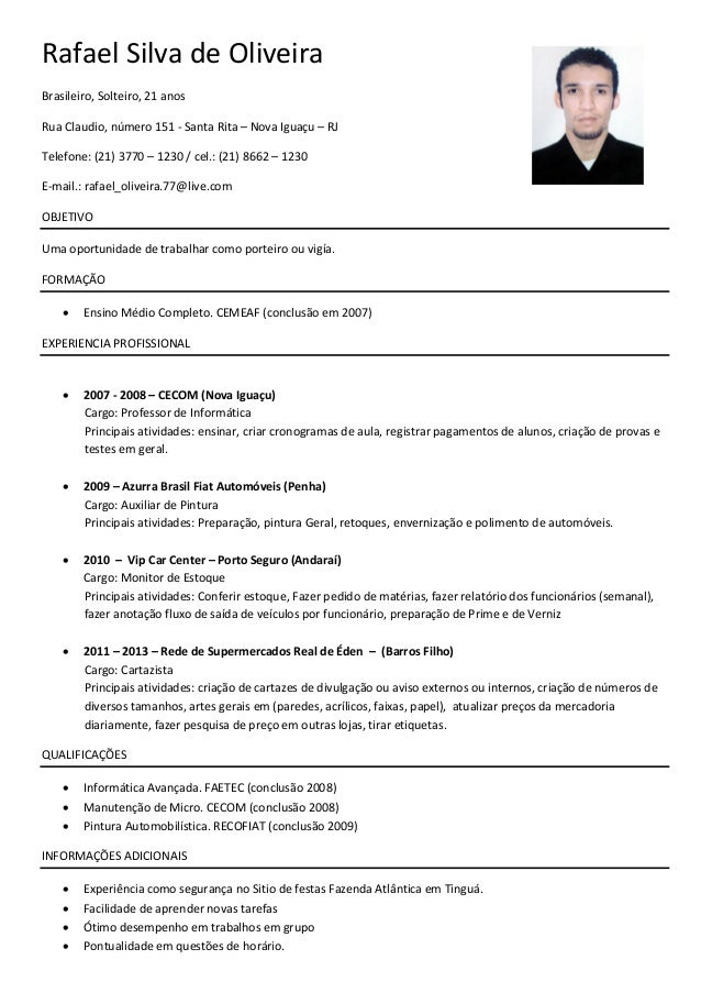 ejemplos de curriculum vitae 2013 ecuador