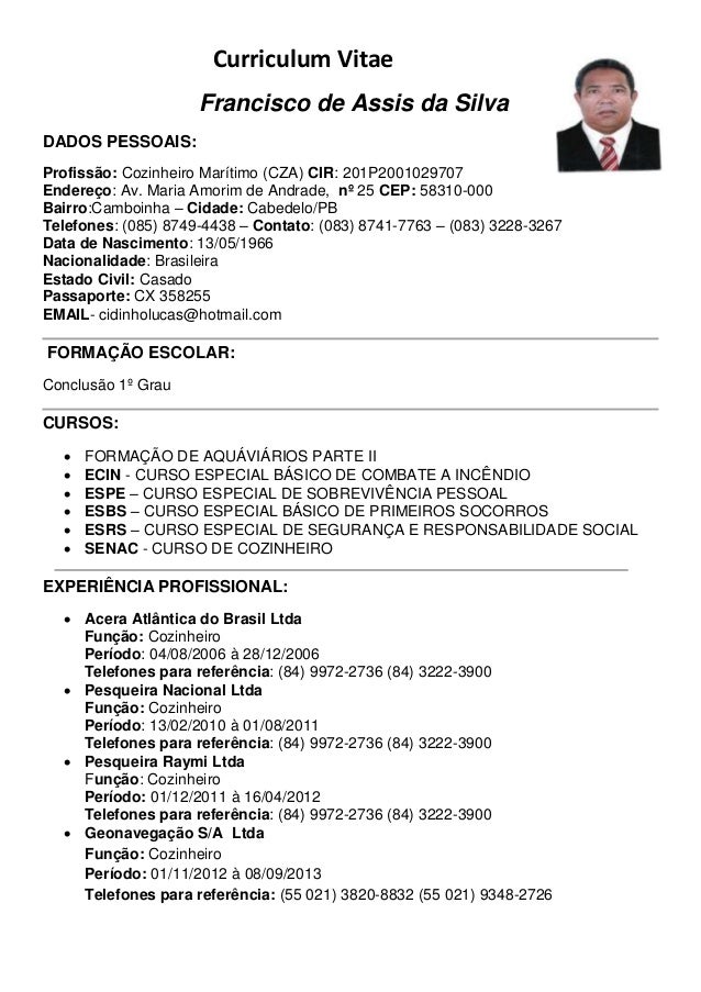 Curriculum vitae cozinheira 03 picture