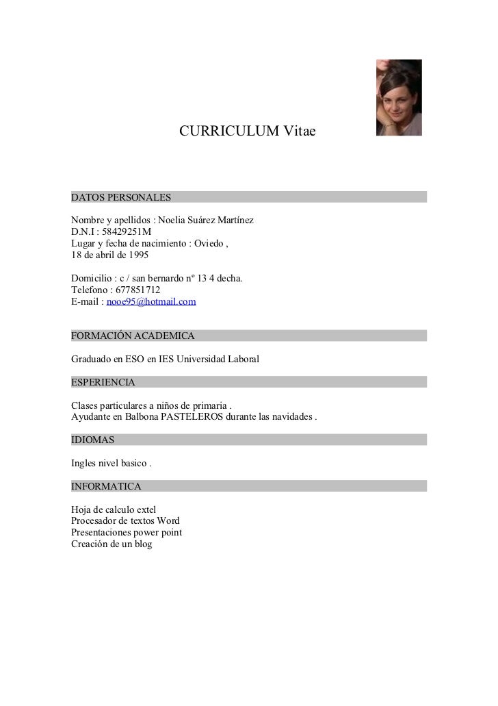 Curriculum vitae pasteleria image
