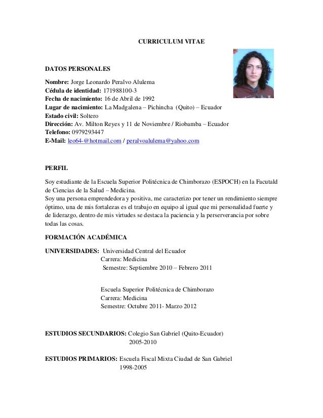 cv para completar