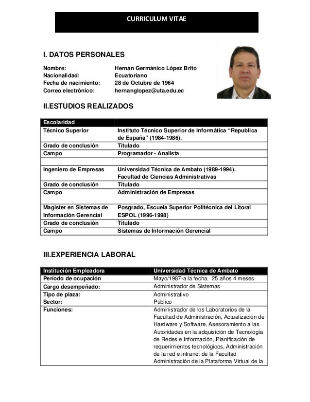 curriculum vitae administrador de empresas ejemplo curriculum vitae administrador de empresas ejemplo
