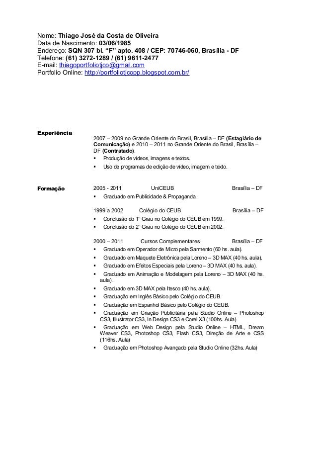 Curriculum Vitae Atualizado 2014 Download - narodnay