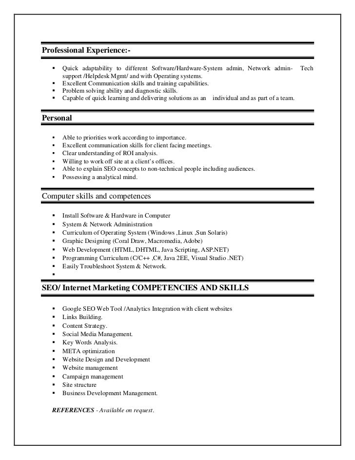 non technical skills resumes