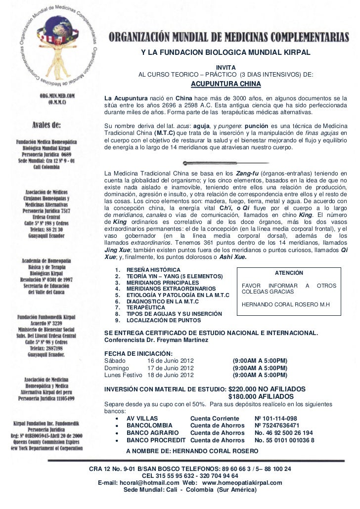 Acupuntura curso