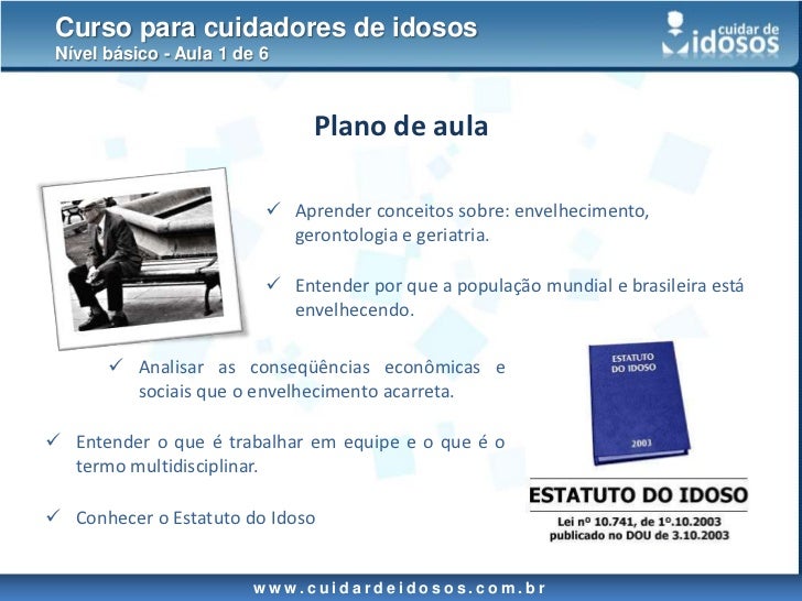 Cursos cuidador de idosos