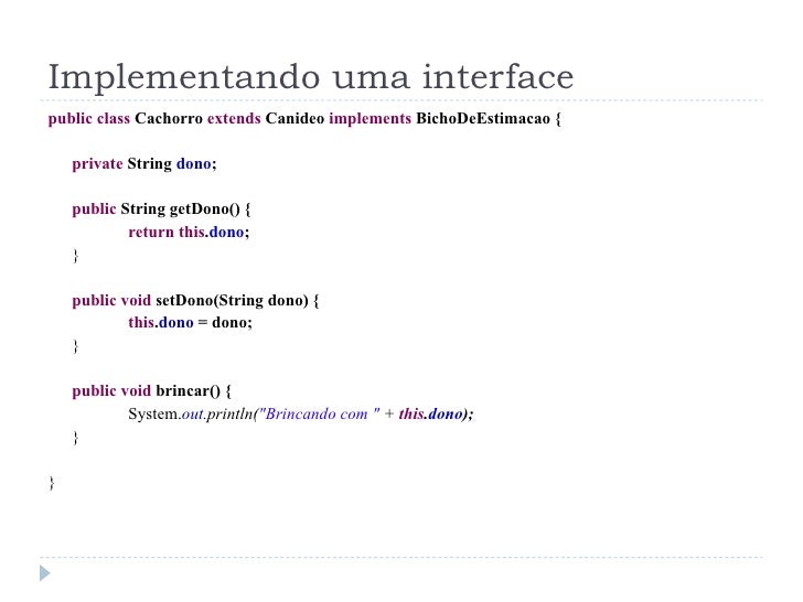 Interface cursos