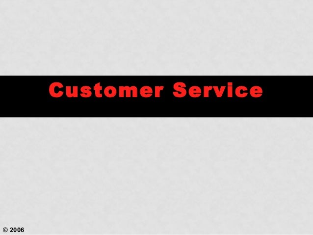 Customer service presentation pdf