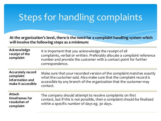 Steps To Handle Customer Complaints Customer Complaint Management