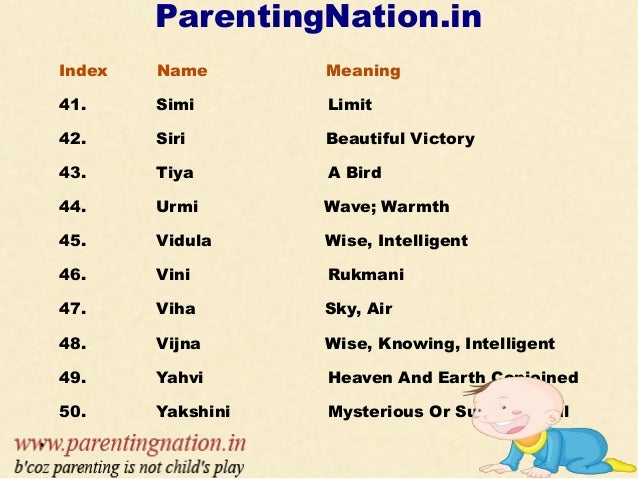 Cute Baby Girl Names With Meanings