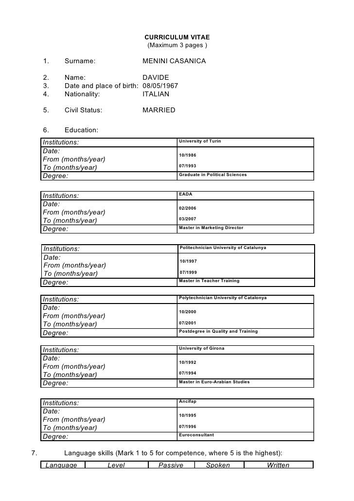 language skills on resumes