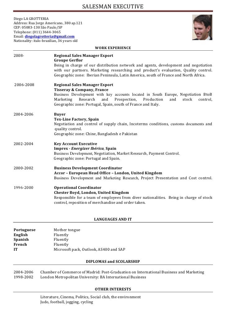 Salesman Cv cv salesman executive Salesman Cv cv salesman executive