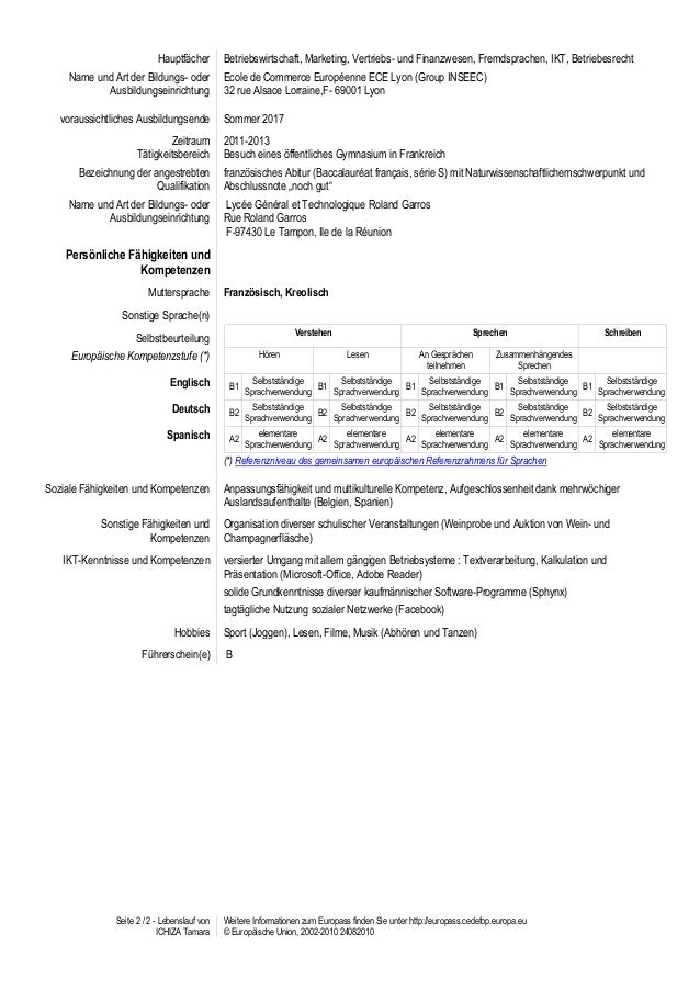 Cv Europass De Allemand Ichiza Tamara Cv Europass De Allemand Ichiza Tamara