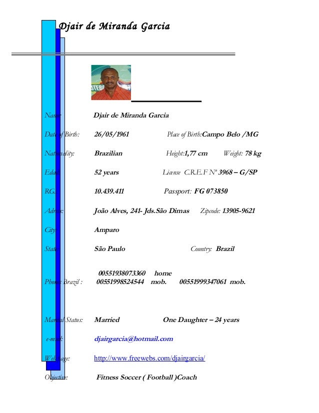 curriculum vitae sports coach curriculum vitae sports coach