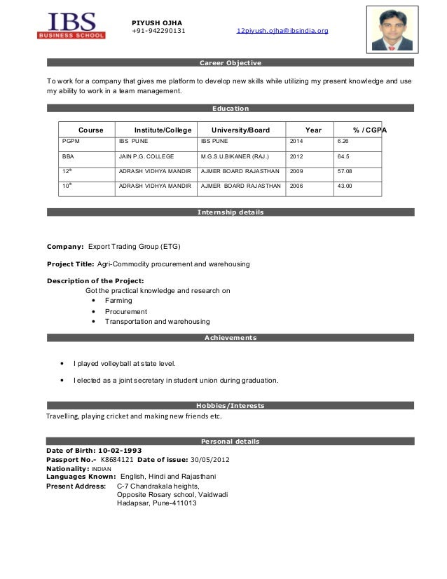 2014 best resume format