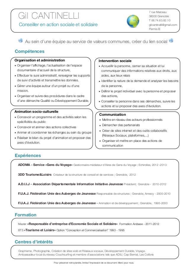 social work resume