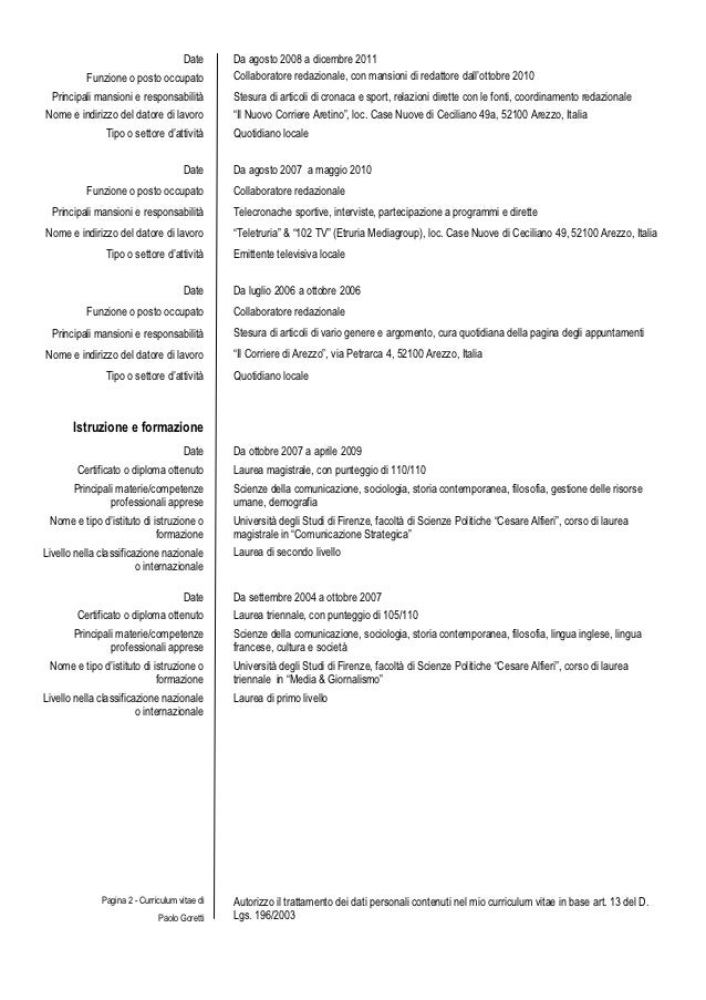 Curriculum vitae portalettere 08 image