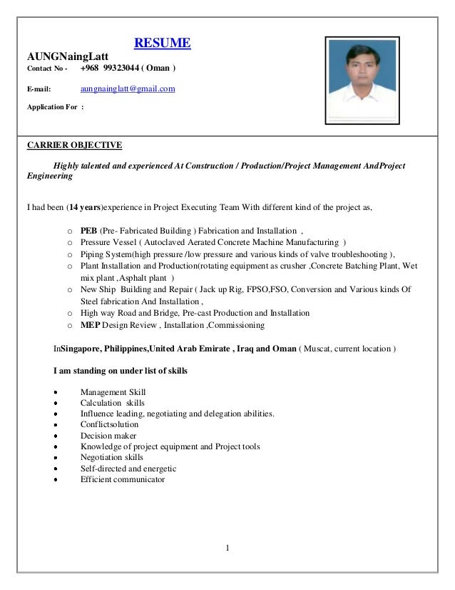 My saved resume