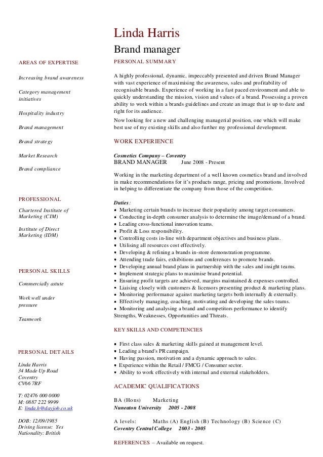 business management resumes