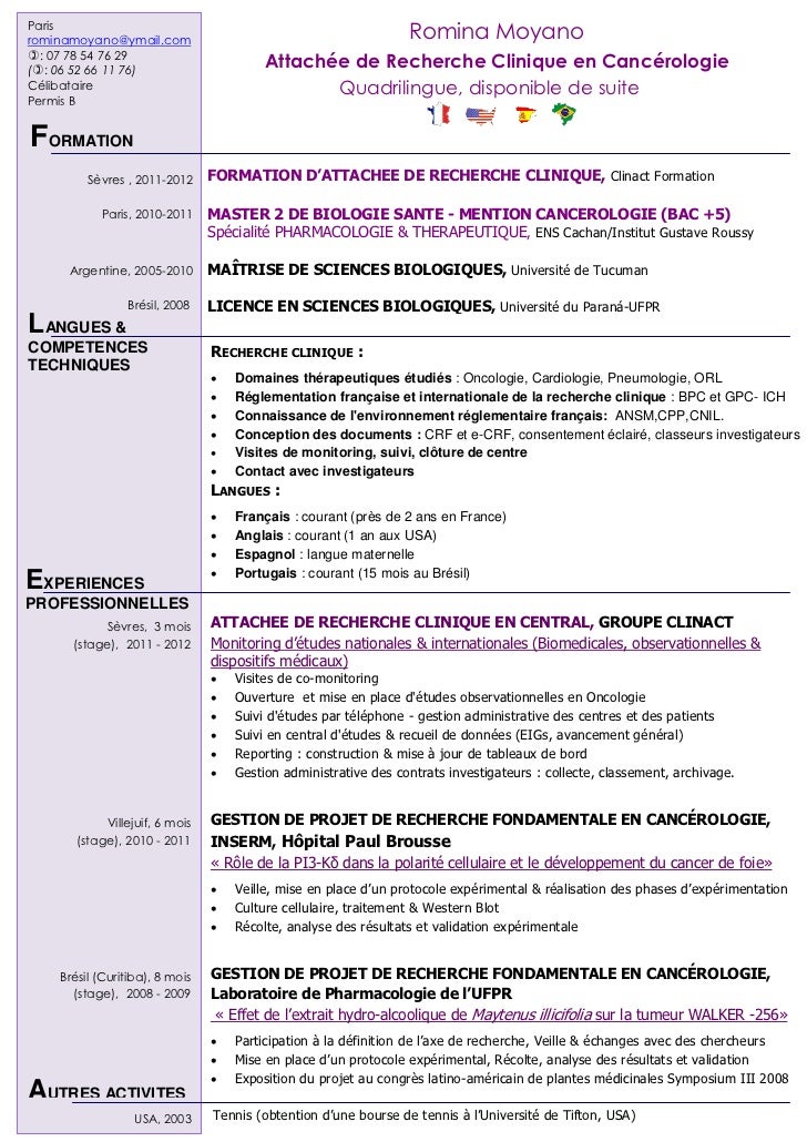 exemple cv americain informatique