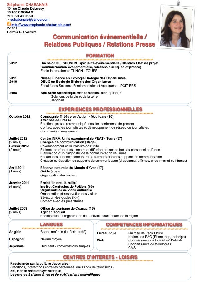 Cv stÃ©phanie chabanais