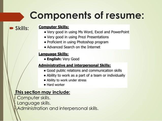 computer skills in a resumes