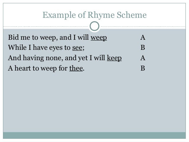 example of rhyme