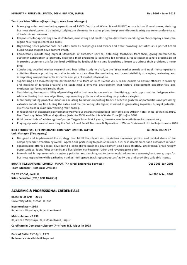 fmcg resumes