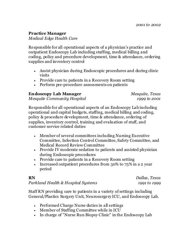 practice administrator resumes