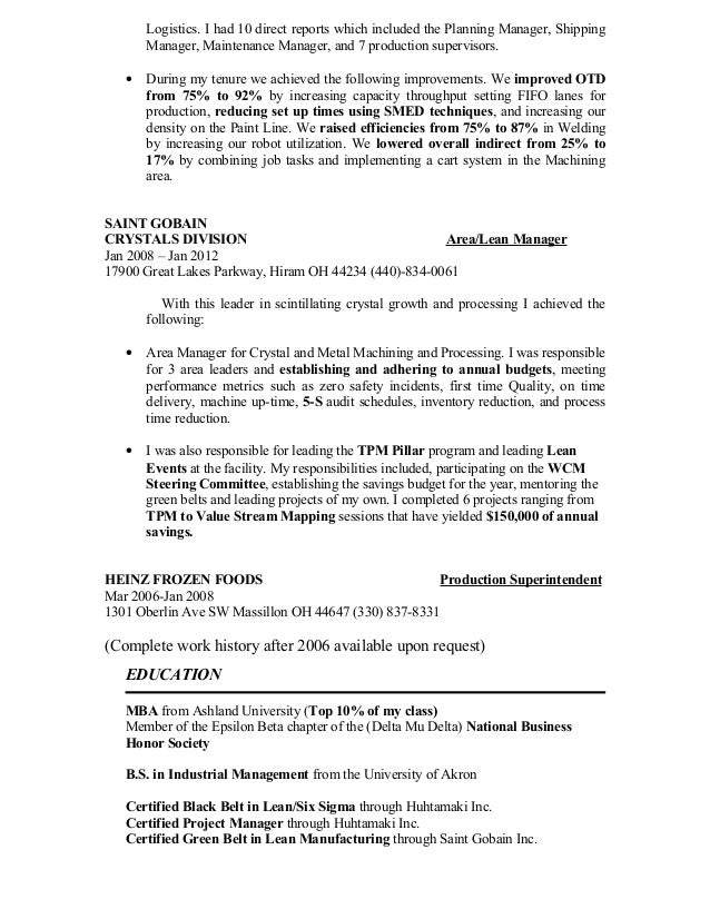 resume for machine operator