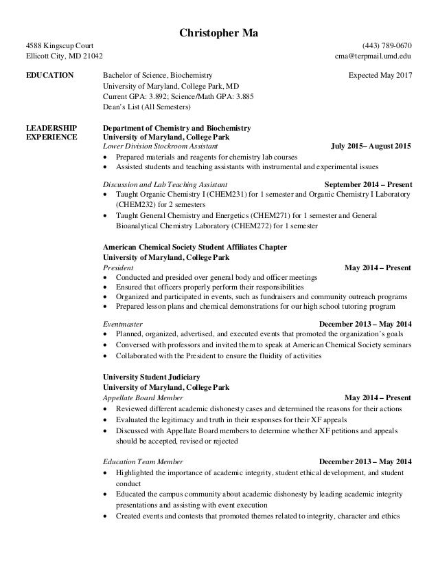 umd resume examples bura