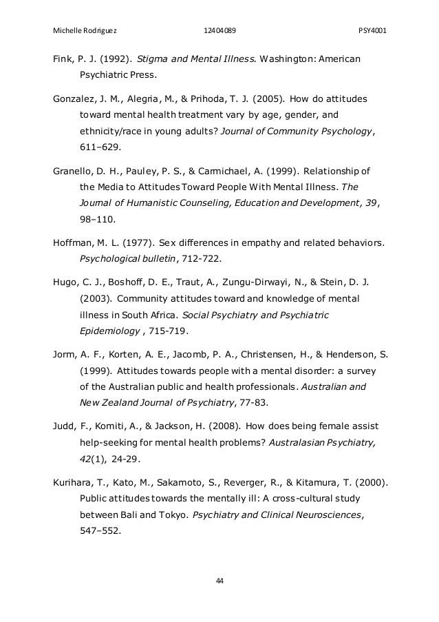 Mental health thesis examples picture