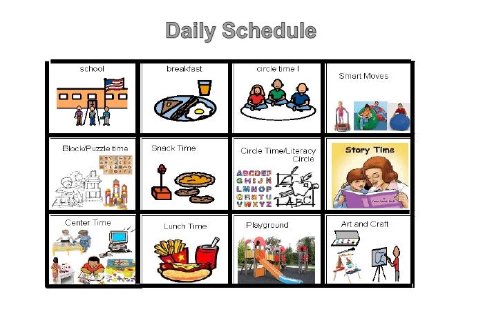 kindergarten schedule clipart - photo #27