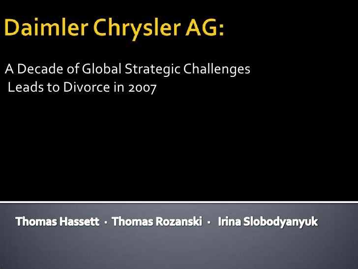 Daimler benz chrysler merger failure #5