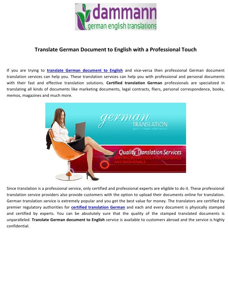 Translate German Document to English with a Professional Touch