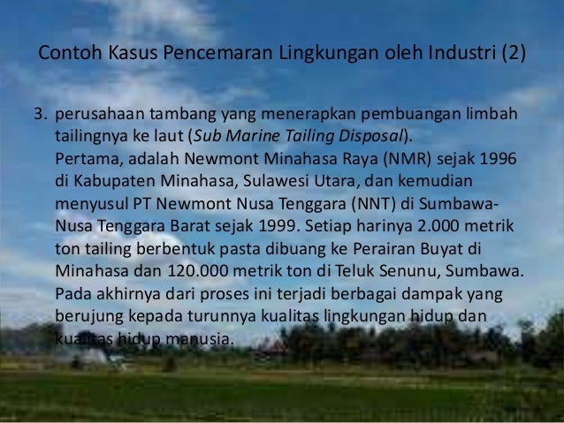 Dampak industri terhadap lingkungan hidup